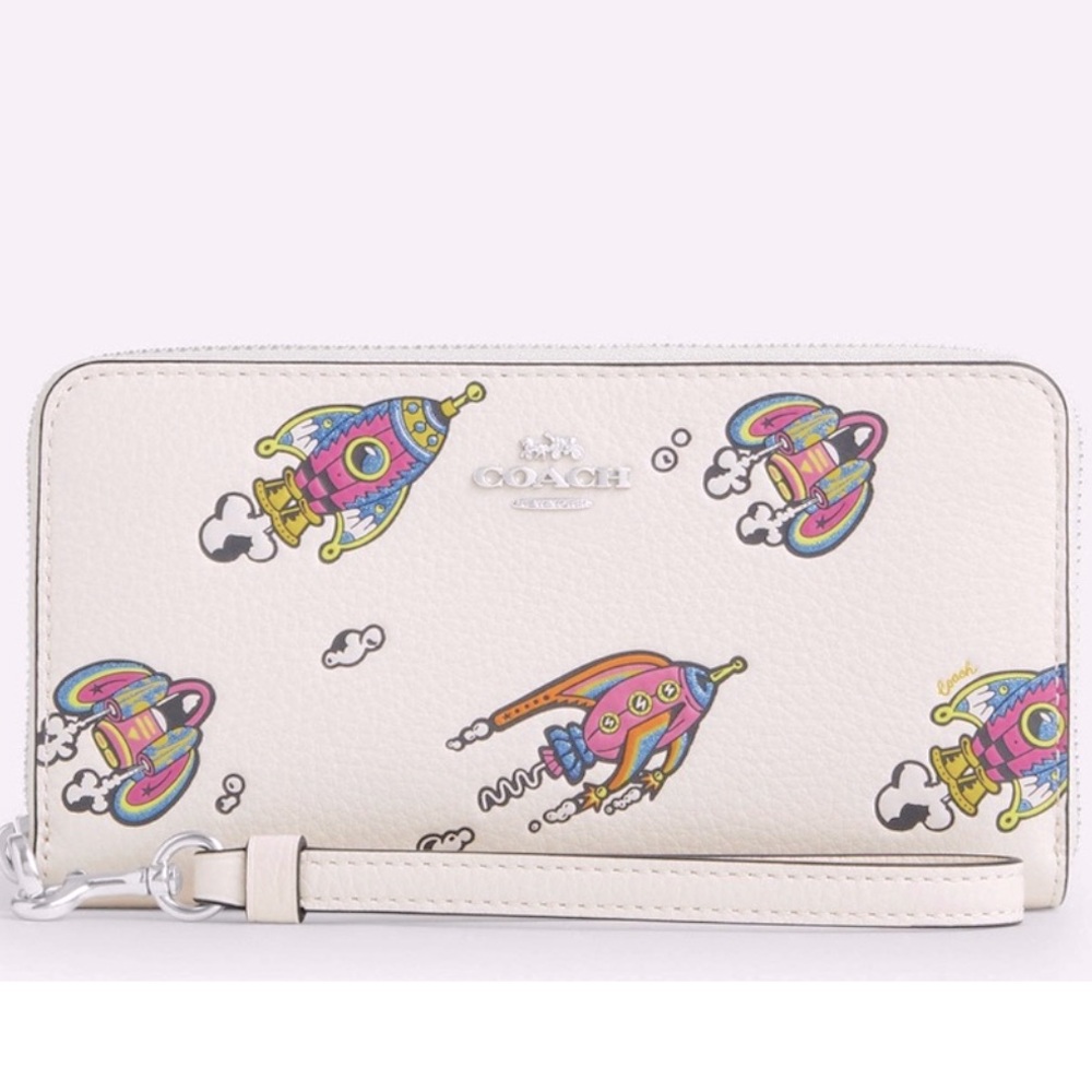 COACH “COSMIC COACH” LONG ZIP AROUND WALLET 100% AUTHENTIC BRAND NEW NWT HTF